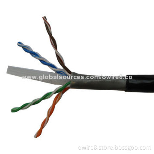 Cat6 Outdoor Network Cable, Copper/CCA/CCS/CCC, CE/ROHS/CCC/ISO9001, UTP/FTP/SFTP